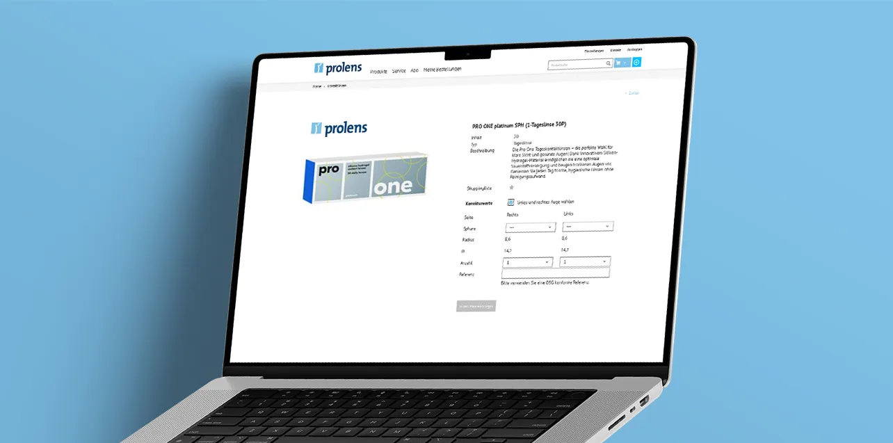 Konfigurator für Individualkontaktlinsen